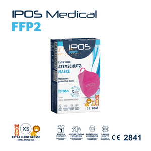 Masques FFP2 pour enfants - IPOS - boîte de 10 masques - roses - 0,35€/masque