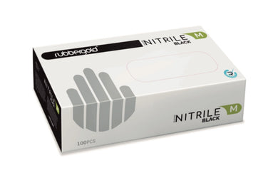 gants d'examen en nitrile noir (boîte de 100 pièces)